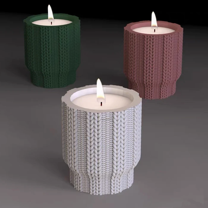 Wholesale Private Label Package Decorative Handmade Scented Empty Candle Vessel Luxury Scented Soy Wax Cement Candle Jars