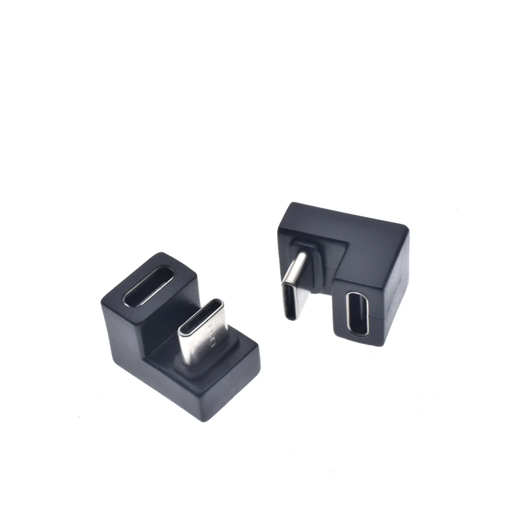 90 Degree Right up Angle L U shape USB 3.1 Type C 10Gbps Male to Female Converter USB C Adapter For Samsung Huawei Smart Phone