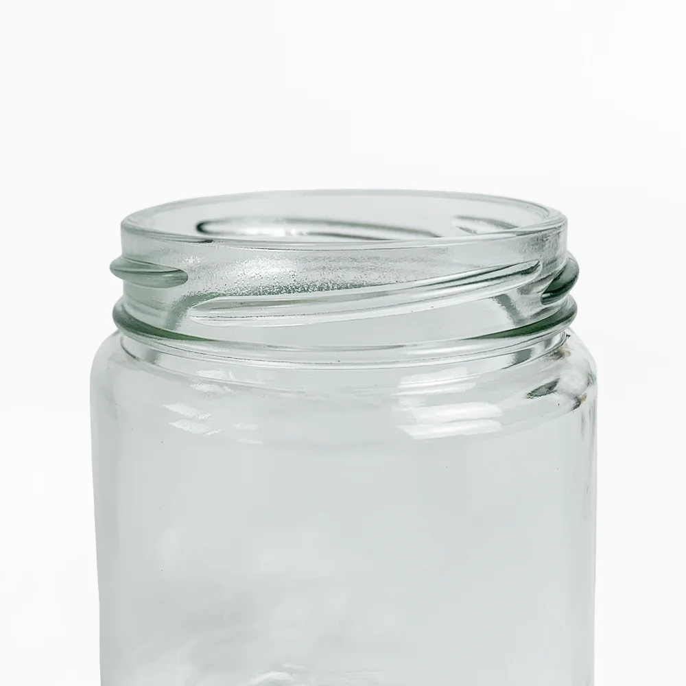 Glass jars with lids 50ml 80ml 100ml 150ml 200ml 280ml 500m 730ml square glass Jars with Black metal Lids For Storage Food Honey