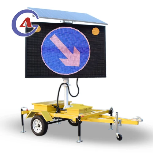 trailer truck mounted traffic arrow Full color LED VMS sign trailer