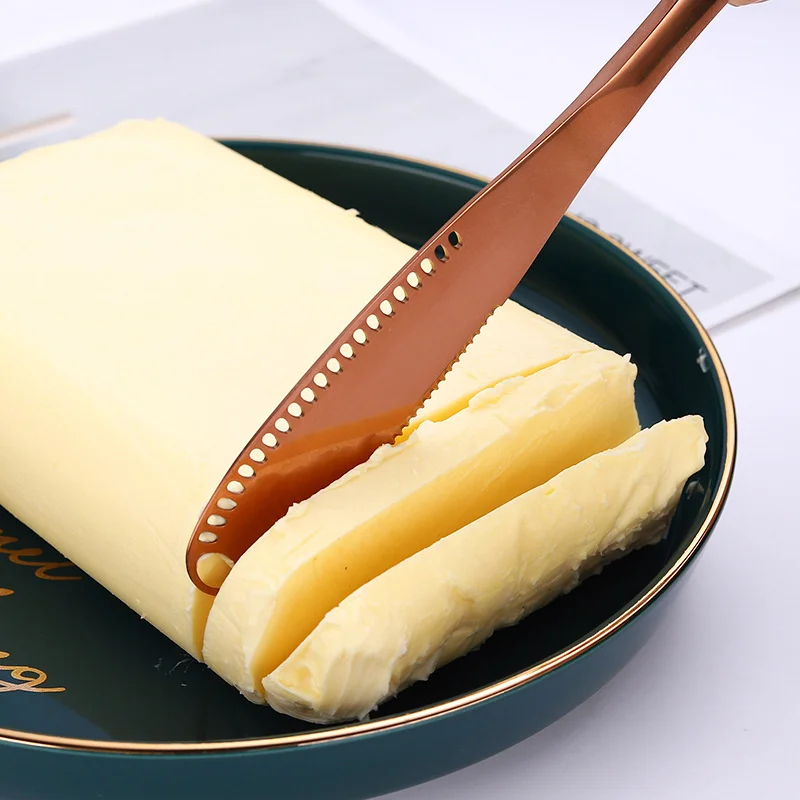 Stainless Steel Butter Knife Rose Gold Cheese Dessert Jam Spreaders Cream Knifes Utensil Cheese Spatula Cutlery Dessert Tools