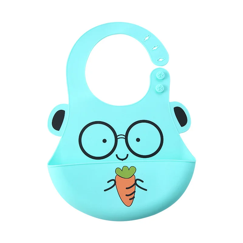2022 Wholesale Custom Private Label Bpa Free Adjustable Waterproof Silicone Baby Bibs