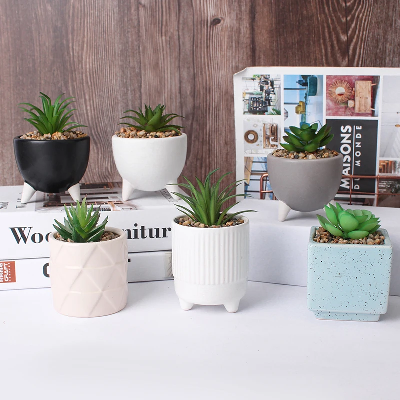 Wholesale Cute Desktop Succulent Flower Pots Planters Ceramic Dog Shaped For Home Decoration