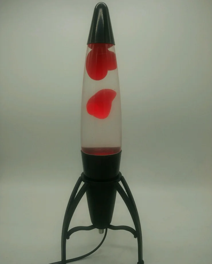 18 inch Creative Novelty Plastic Rocket Wax Lava Lamps Three Bracket Plastic Rocker Wax Lava Lights LED