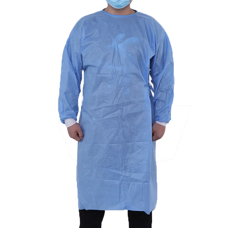 Factory pp isolation gown medical disposable surgical gowns nonwoven working clothes for hospital