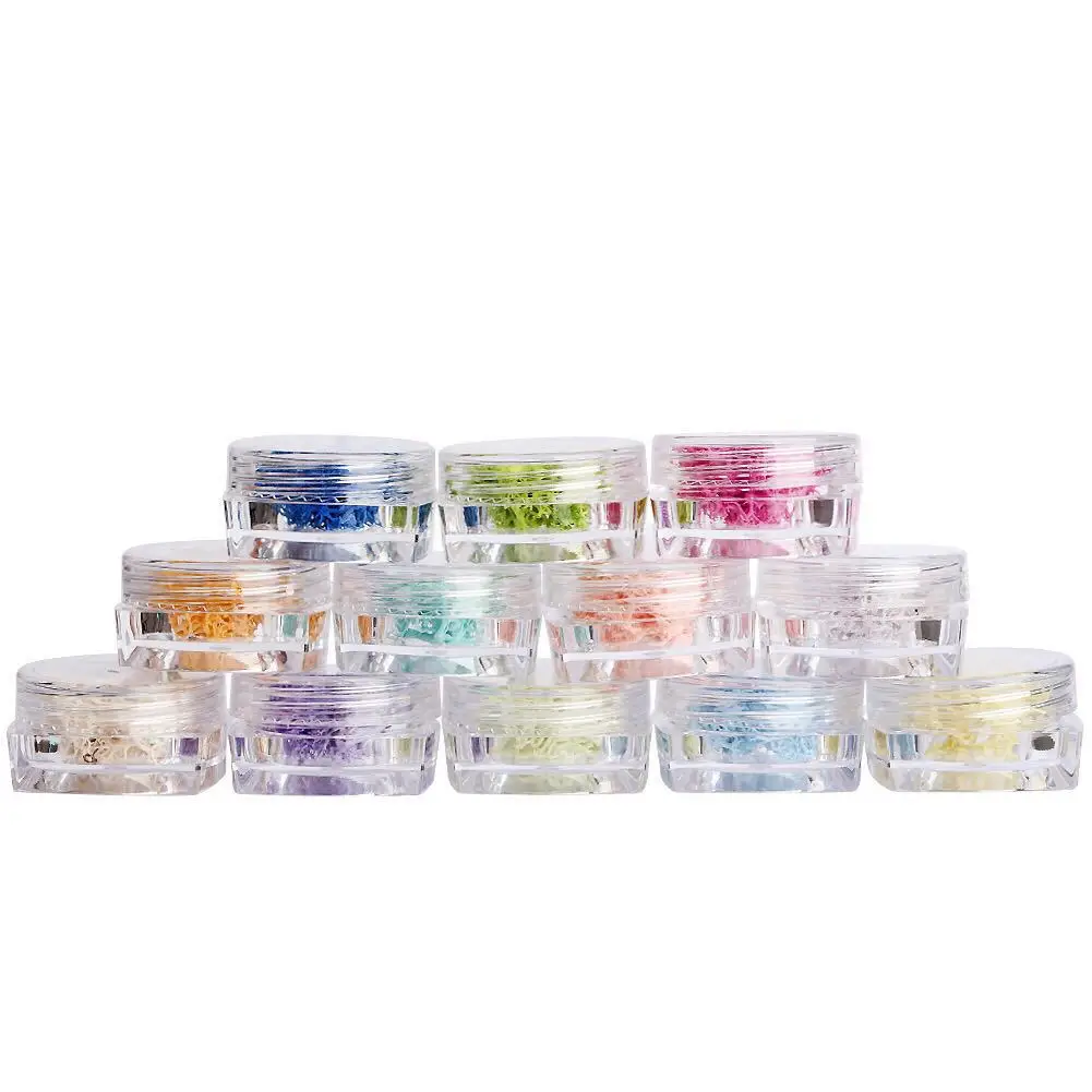 12 Colors Nature Coral 3D Nail Art Seaweed Dry Preserved Flowers Tips Decoration Nail Algae  Nail DIY Manicure Accessories