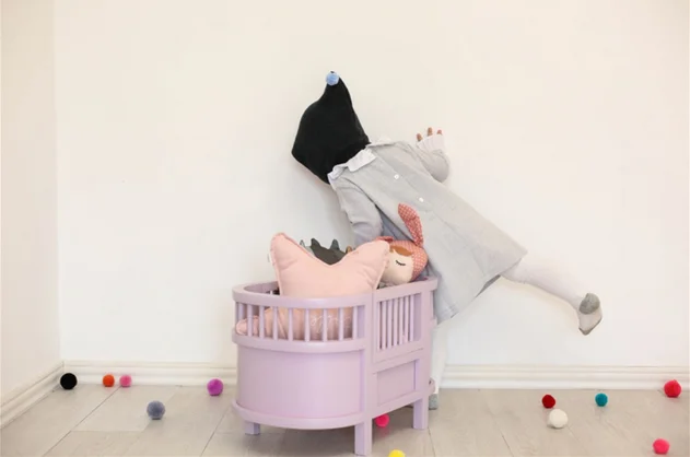 Wooden Baby Doll Beds Mini Bed Wooden miniature role play toy set for early education