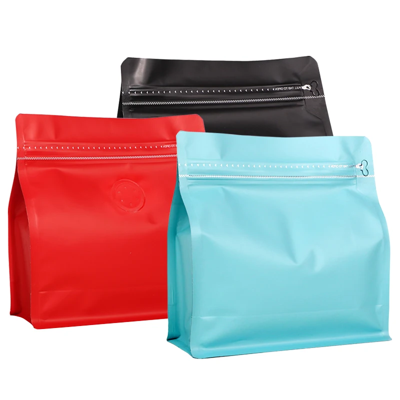 Customized pouches ground reusable empty cube square coffee tea bags with valve