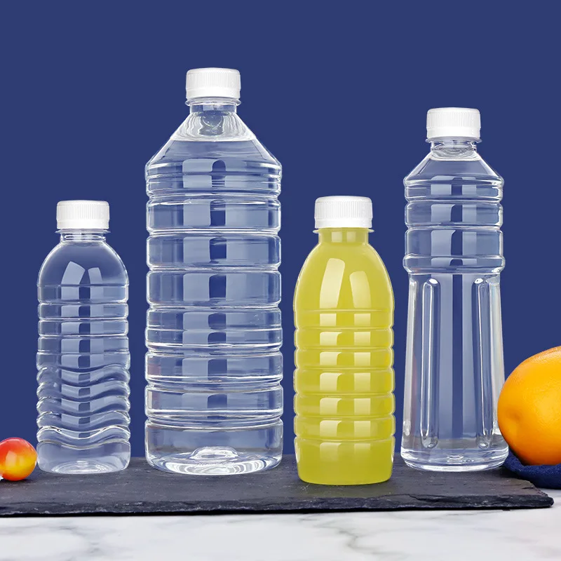 Wholesale 500ml plastic bottles transparent food grade pet juice drink bottles empty mineral water bottles