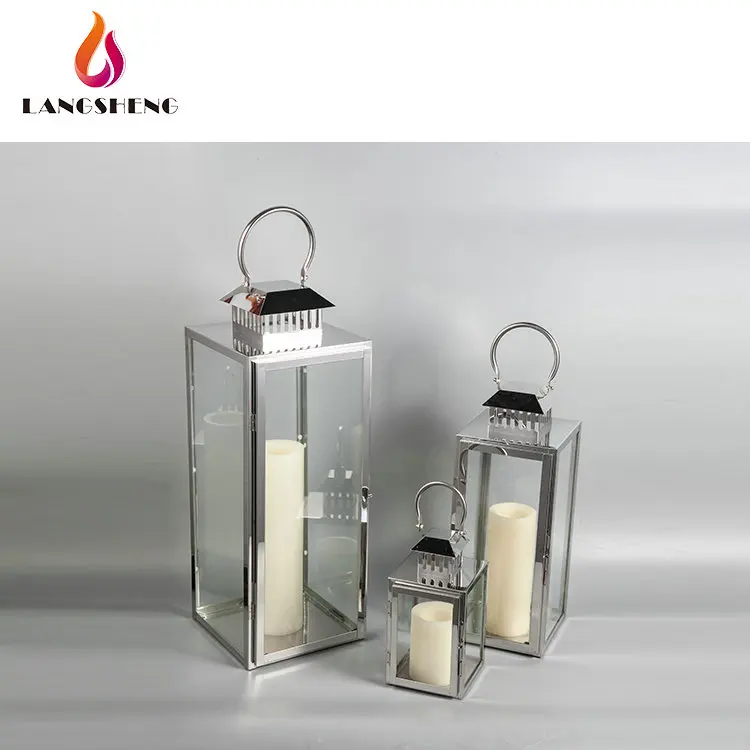 
Silver mini metal cheap led morocco moroccan hanging stainless steel lantern with flameless candle 