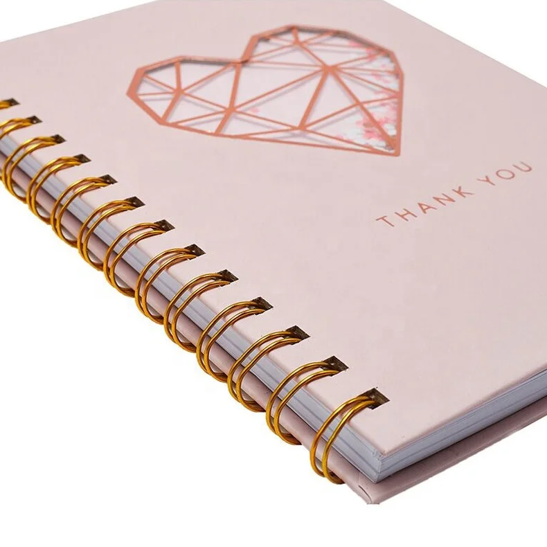 
Cheap Custom Logo Pink Cover Spiral Pocket Notebook 