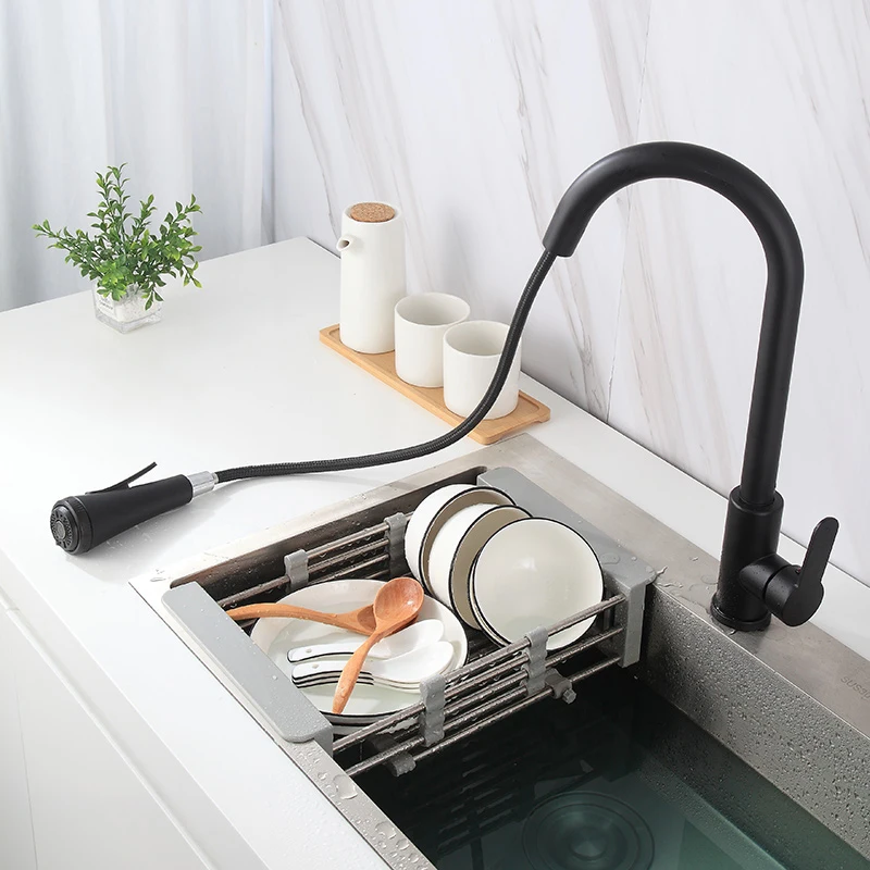 Kitchen Pull Out Faucet 360 Rotation Pull Out Sink Faucets cozinha