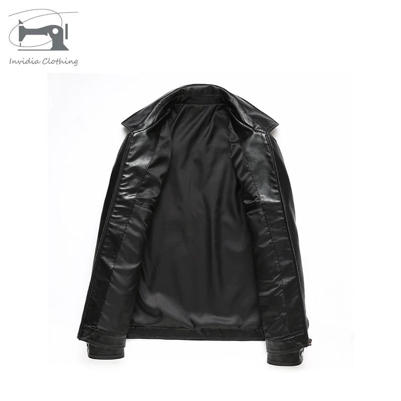 New Styling Customizable Fashion Cheap Black Casual Slim Fit Leather Bomber Jackets For Men