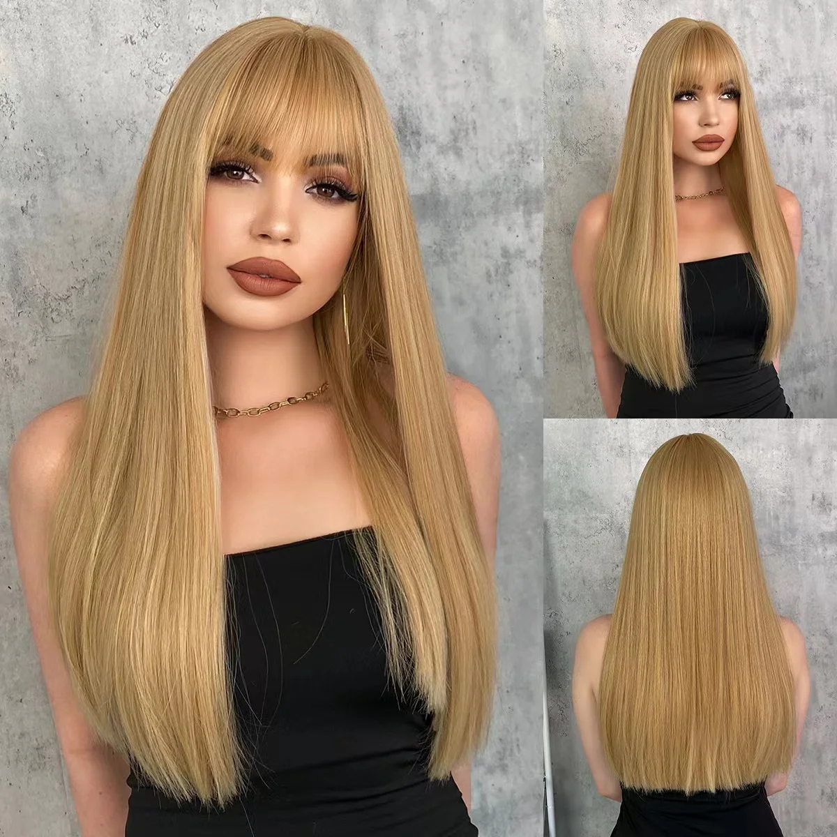 14 Inch Fashion Synthetic Short Bob Wig Cheap Full Lace Wigs With Bangs For Women