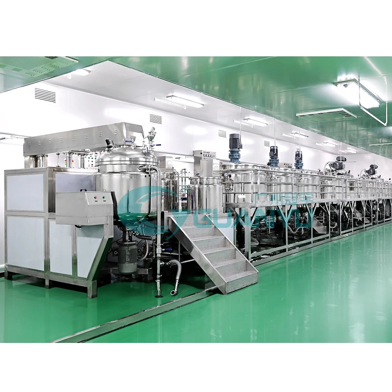 Guanyu Pharmaceutical Emulsifying Mixer Vacuum Emulsifier Mixer Homogenizer For Cosmetic Gynecological Gel Making Machine