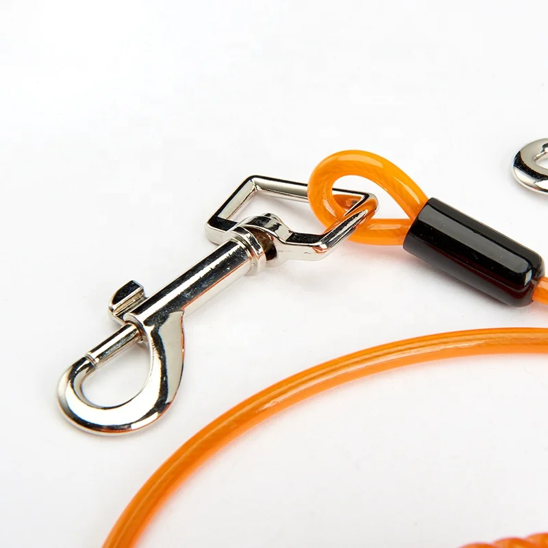 Hot sales  Dog Leash Rope Heavy Duty Chew-Proof Long Steel Wire Pet Safety Cable Rope