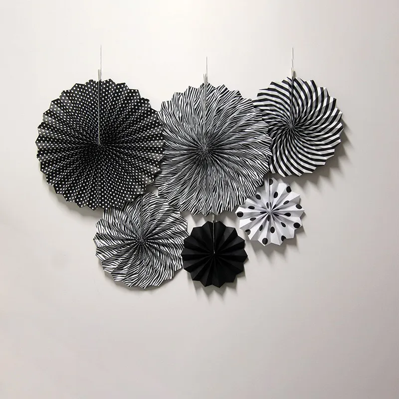 Christmas special wholesale spot pure color handmade paper fan flower set