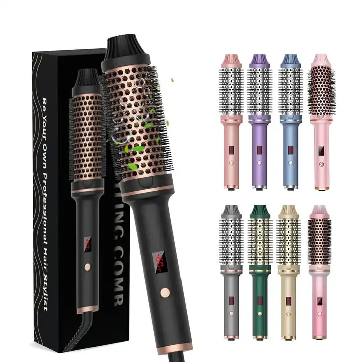 Factory Wholesale 3 In 1 Hot Air Comb Curler Anti Scald Negative Ion Hair Curler Straightener Comb Thermal Brush
