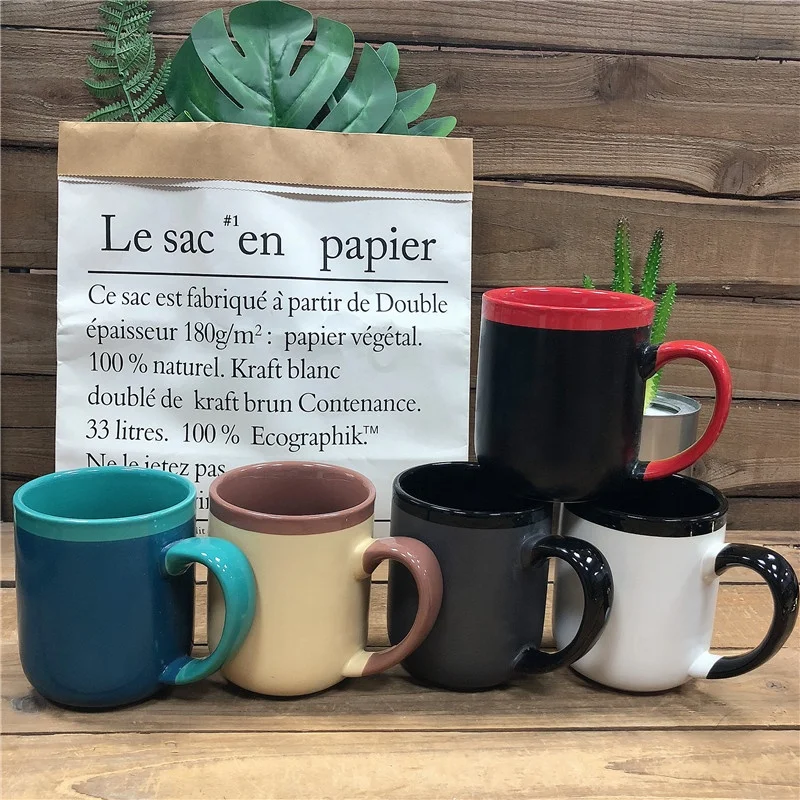 Factory new stock 480 ml multiple color luxury ceramic mug cheap handmade coffee mug for sale
