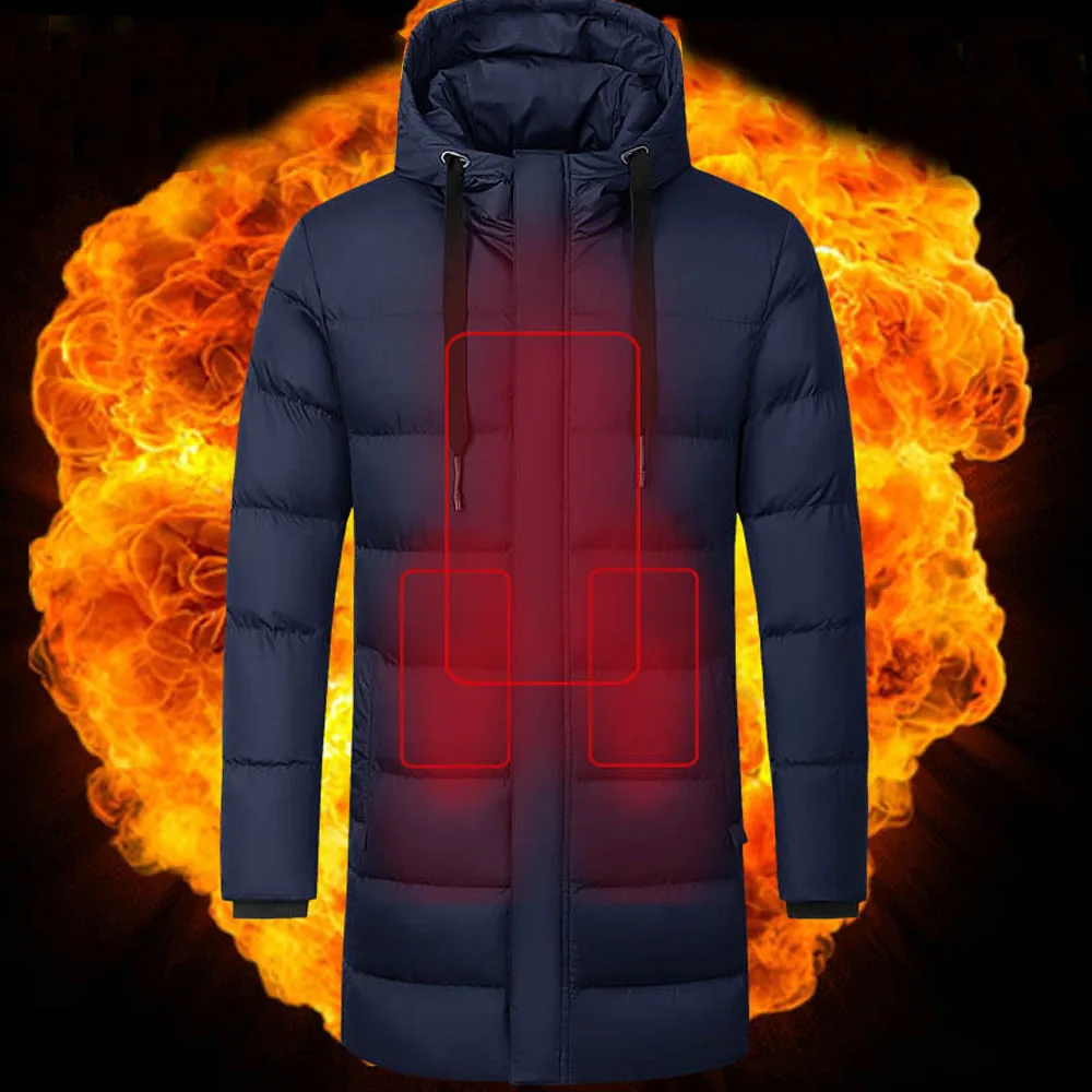 heated down jacket Electric Battery USB Heated Hoodie Jacket Winter Warm