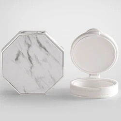 Octagon Marble Makeup Case Tray Compact Case Wholesale Plastic BB Cushion Air Foundation Case