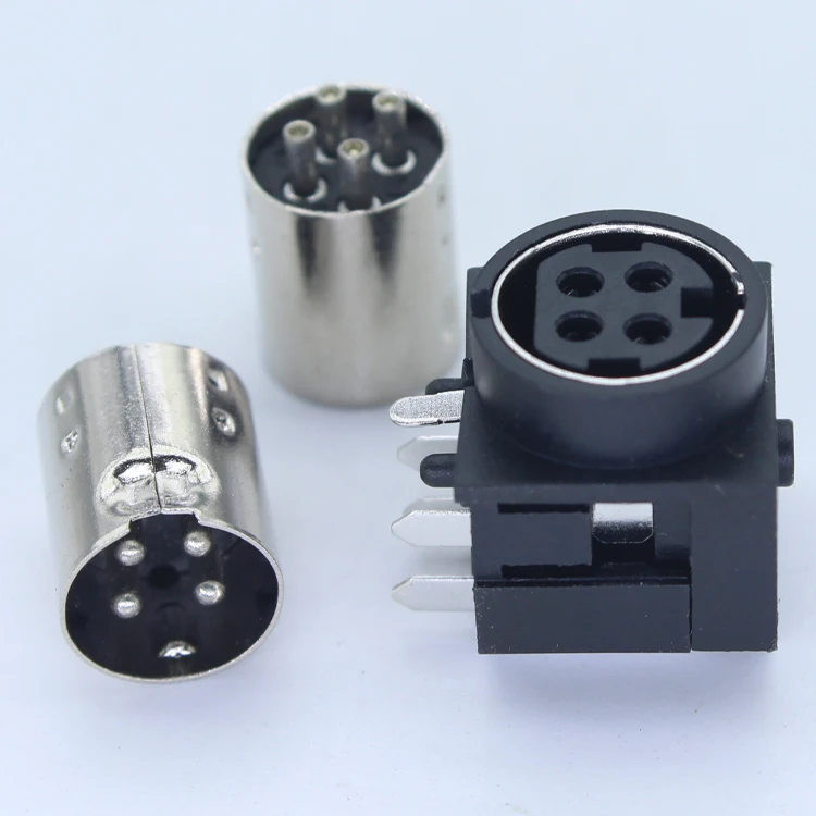 Circular Mini-Din 10 pin Da Femmina A Connector 4Pin 5pin 7pin 8pin Panel Mount Mach/Macho Female Mini 6 Pin Din Male Connector