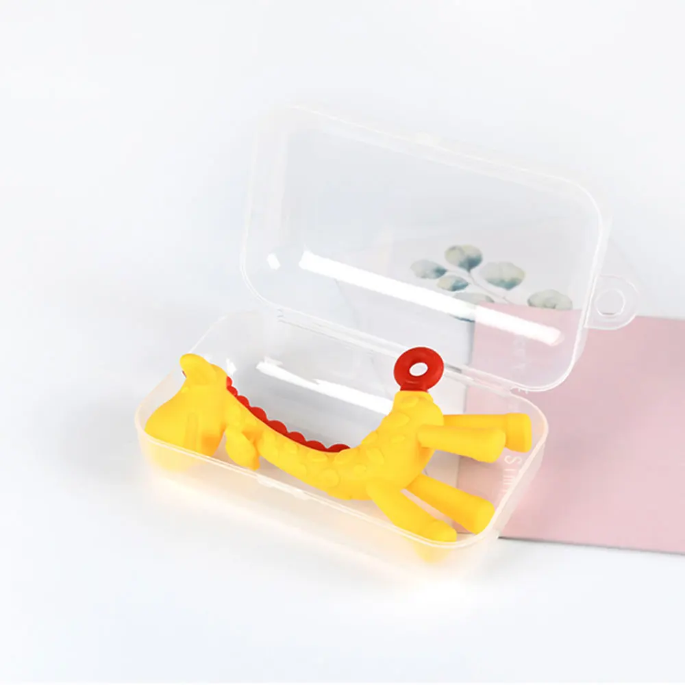 Sunnuo Hot Sell Baby Giraffe Stereoscopic Teeth Baby Teething Stick Silicone