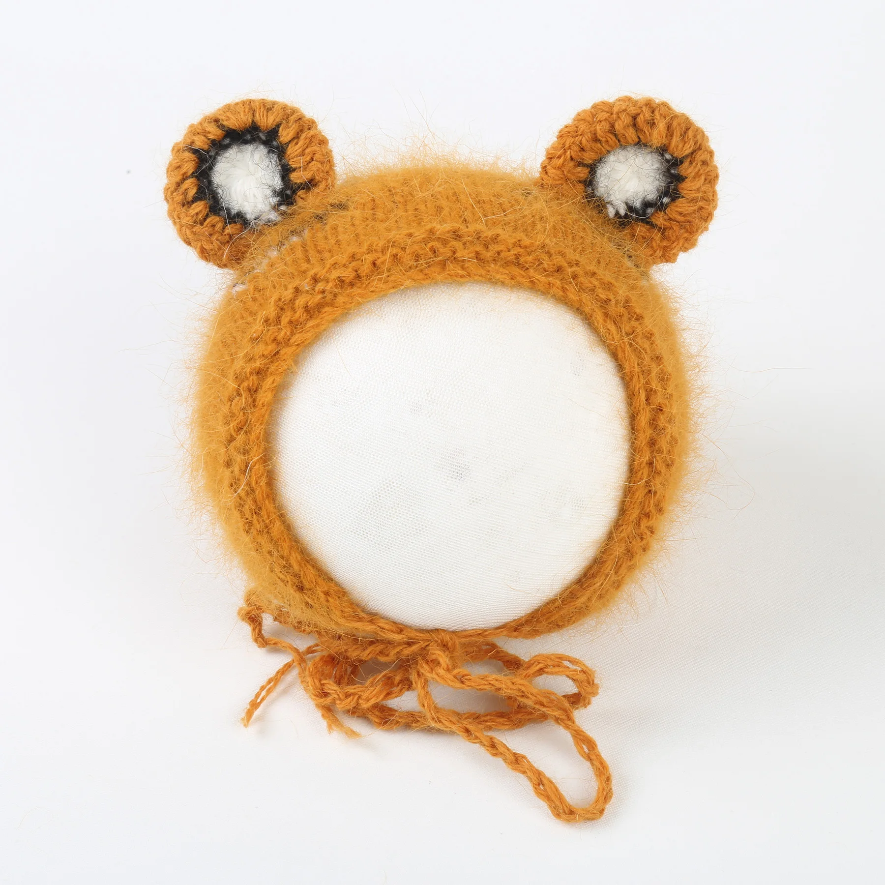 Newborn Hand Made Wool Felt  Bonnet Photography Props Baby Girl Animal Hat Photography Accessories