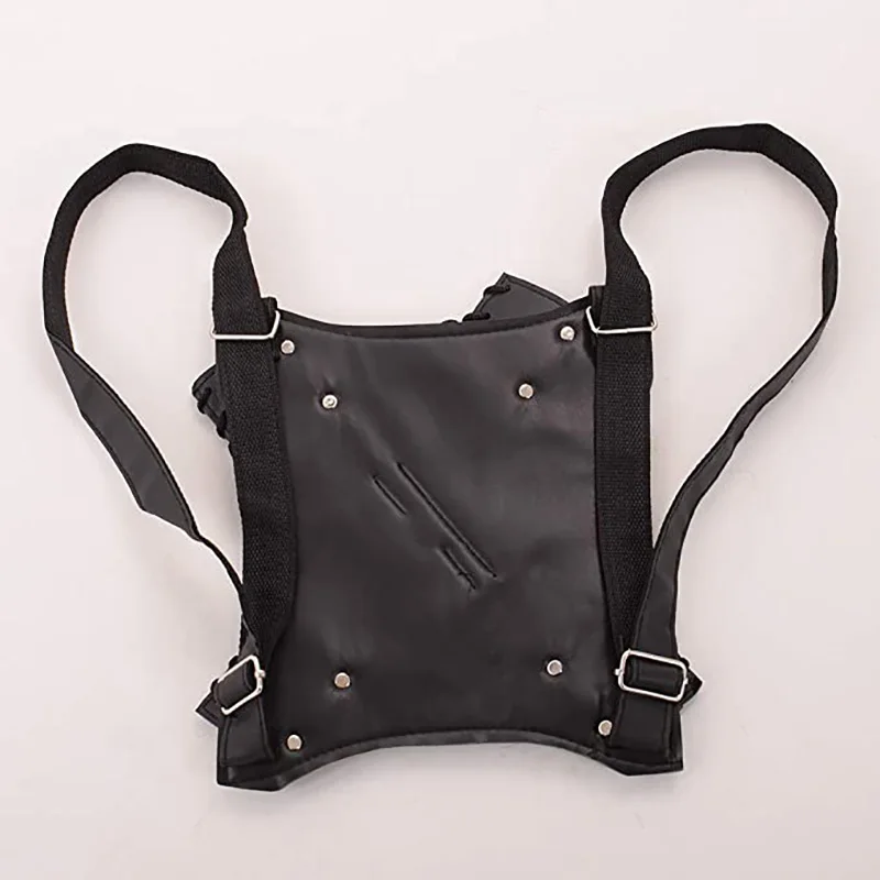 Black Medieval Rapier Cross Lacing Holder Belt Medieval Ninja Slayer Sword Back Cover Leather Sword Shoulder Holster