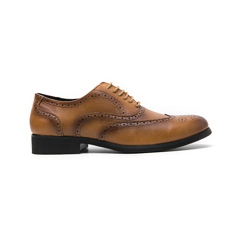 New Fashion Lace-Up Men Oxfords Leather Shoes Business Office Casual Formal Dress Shoes