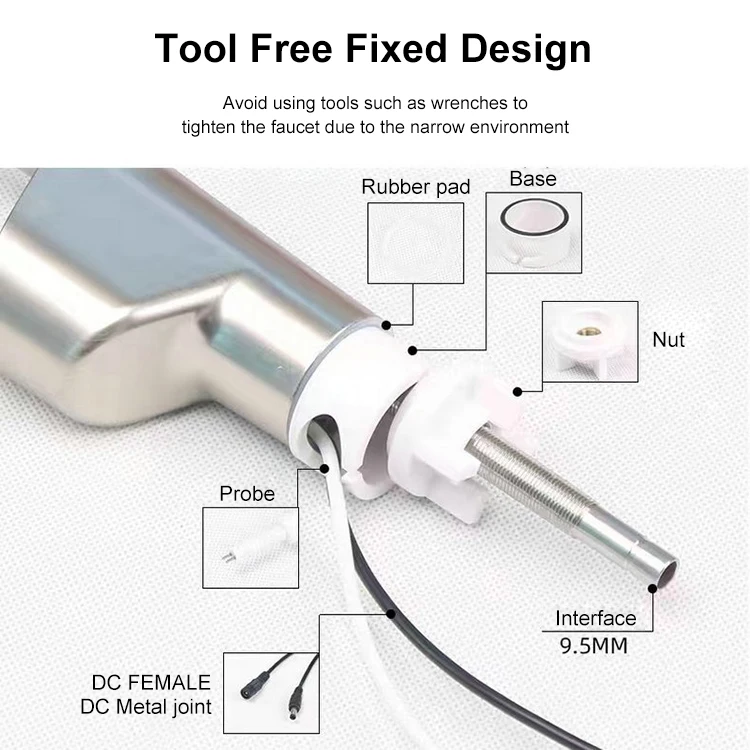 Built in Intelligent Chip Quick Connect Plug & Play Independent TDS Probe Smart Faucet for RO System