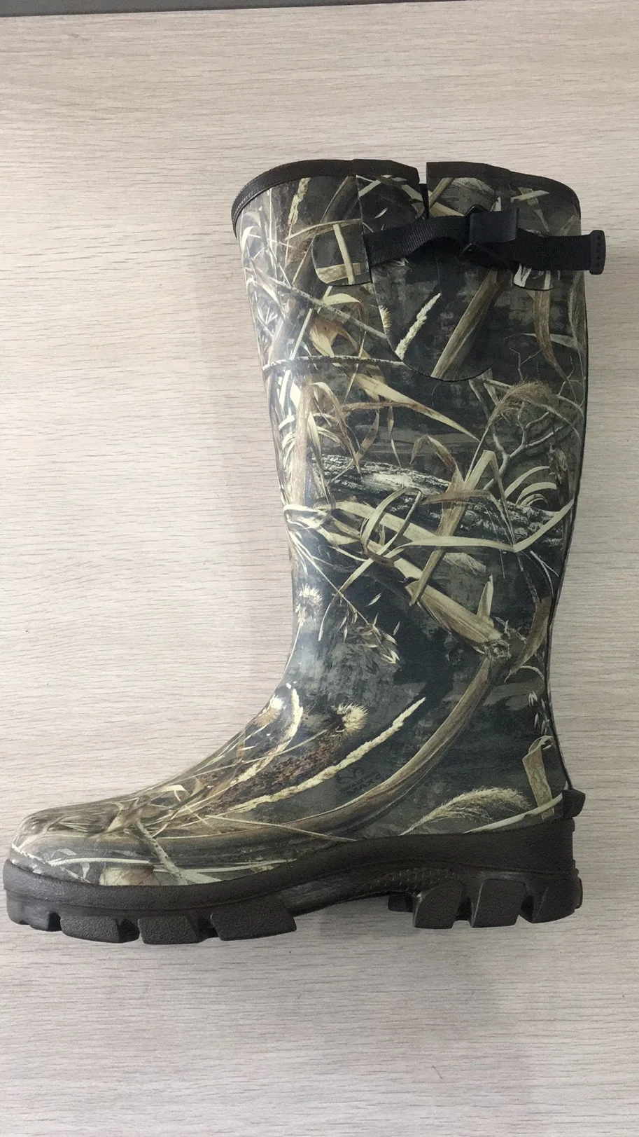 High Quality Camouflage 100% WATERPROOF MEN LONG NEOPRENE RUBBER HIKING INSULATION HUNTING BOOTS  WITH ZIPPER