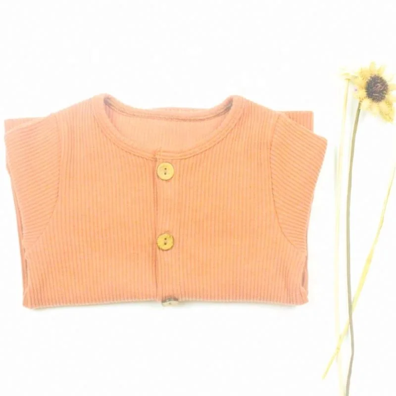 
long sleeve solid color baby winter suit kids tank top in ribbon cotton warm baby clothing 