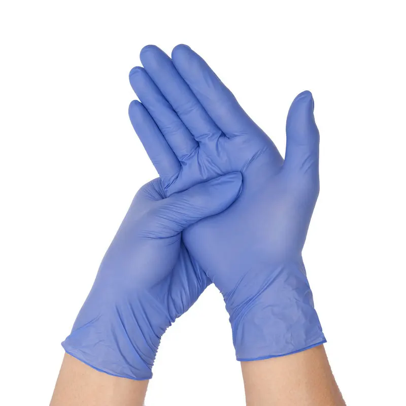 factory stock Blue Black clear Cheap Custom Nitrile PVC Gloves Powder Free Examination Disposable Clean Latex Vinyl Nail Gloves