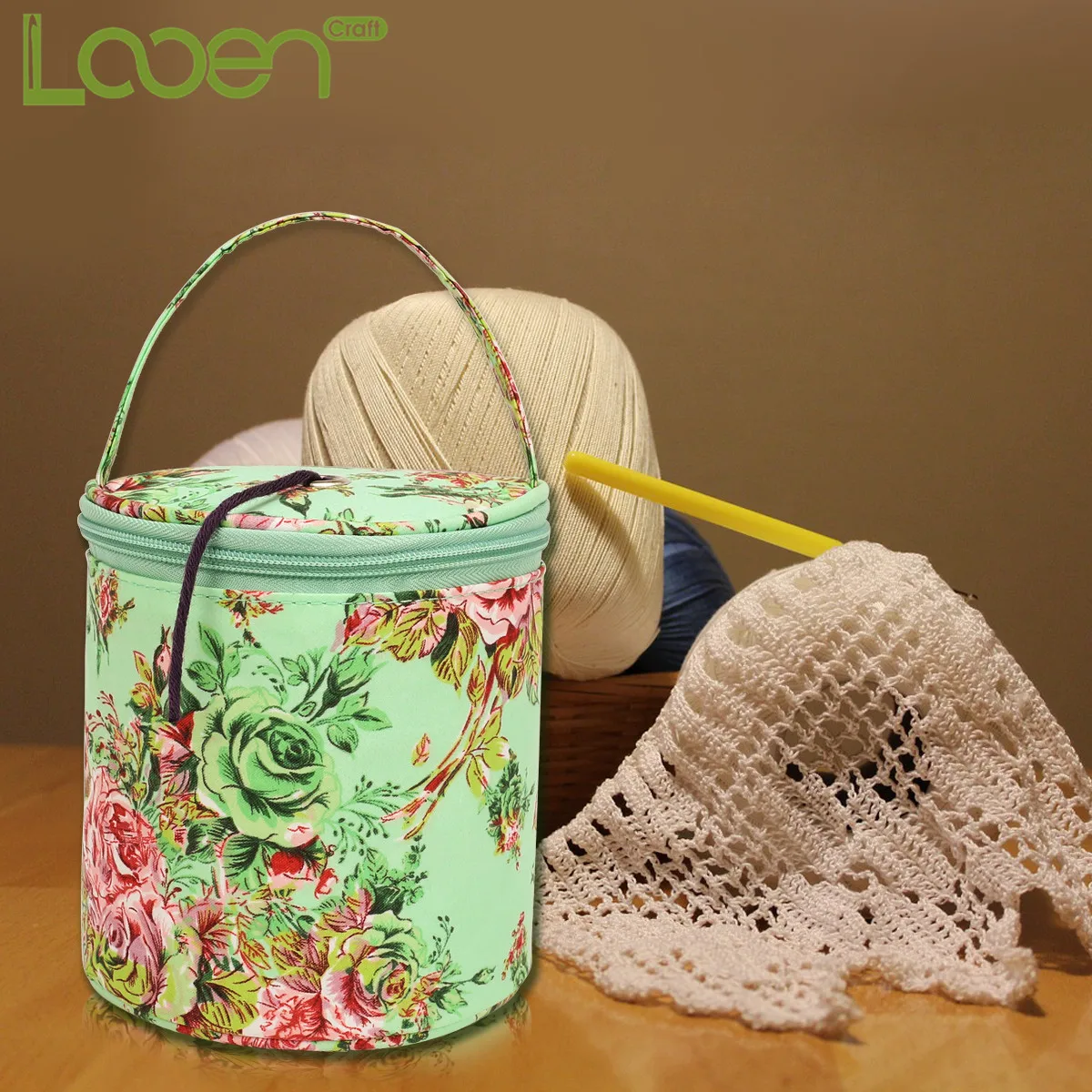 Looen Small Empty Knitting Storage Bag For Crochet Hook And Knitting Needles DIY Yarn Crochet Bag Sewing Tools Accessories