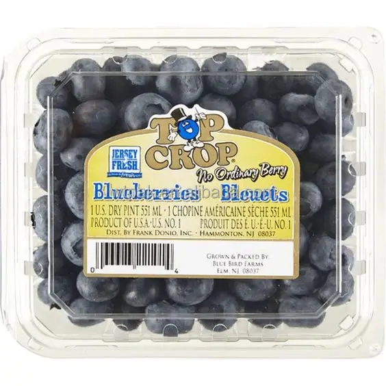 Smoothwall 2LB Strawberry Plastic Clamshell with Side Vents with Label Fruit Clamshell