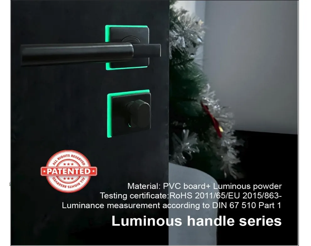 luminous+illuminated  stainless steel door handle