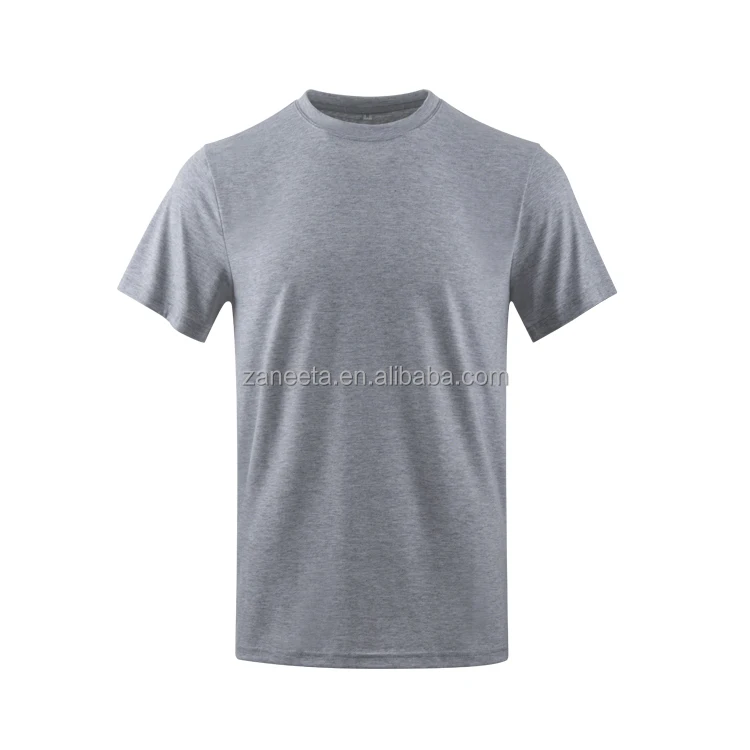 Sublimation Printing Blank 100% Polyester O-Neck Gray Polyester Plus Size Men Polyester T-shirt Blank