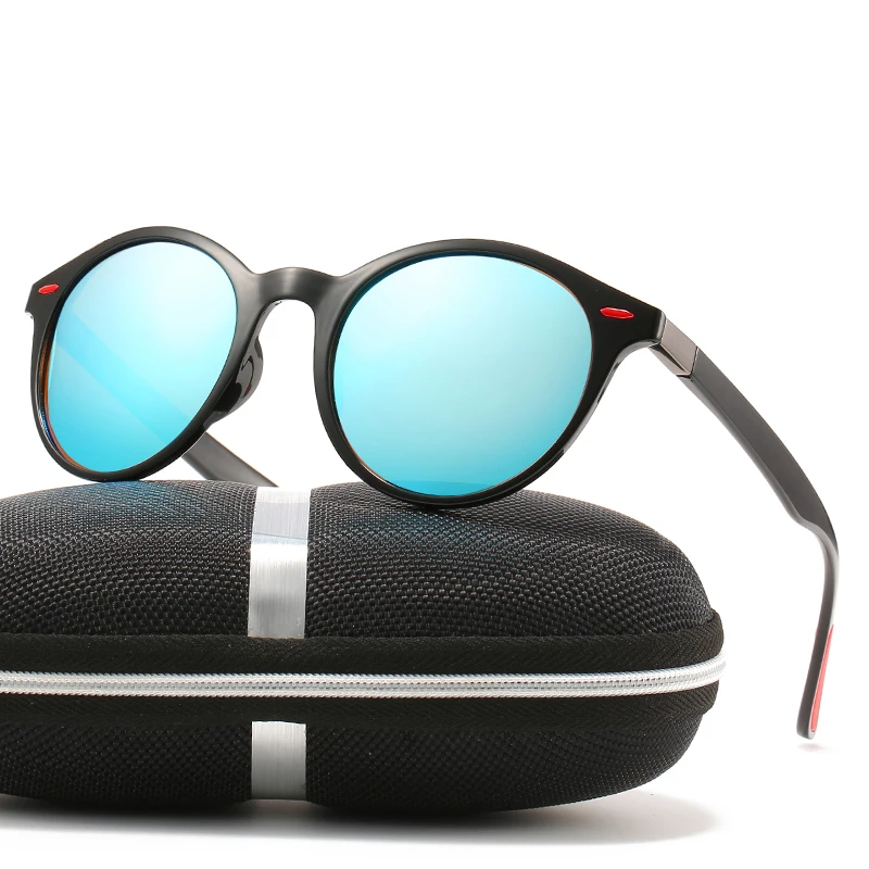 Vintage Polarized Sunglasses For Women Classic Round Sunglasses Men TR Frame