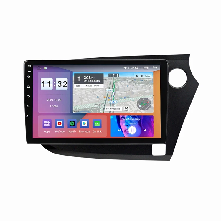 9 Inch Qcta Core For Honda Insight 2 Lhd Rhd 2009 2010 2011 2012 2013 2014 Frame 4G Android Auto Carplay 2 Din Car Radio