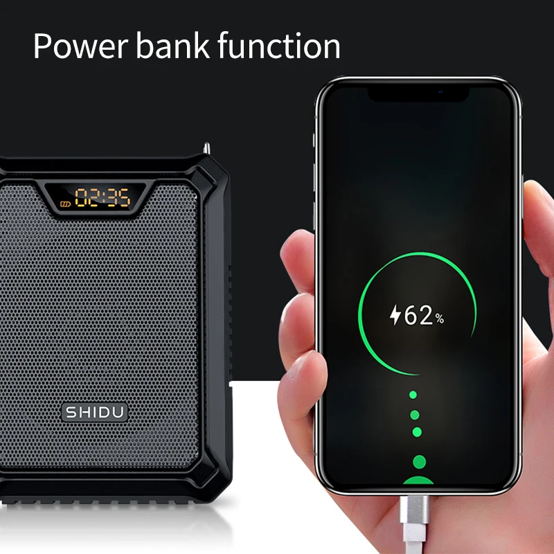 SHIDU Active Waistband Audio Player Bluetooth Amplification Speaker Powerful Portable Dual Wireless Wireless Voice Amplifier