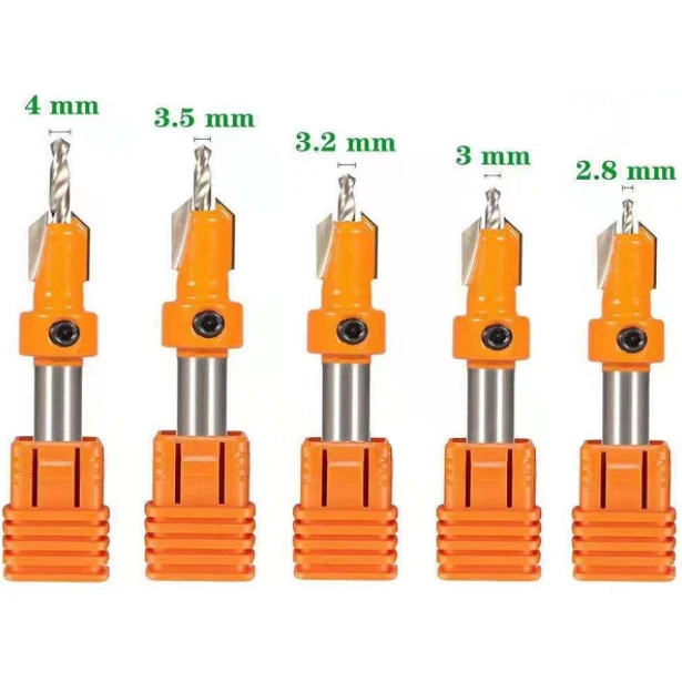 Woodworking Screw Installation Drill Bit Self Tapping and Expanding Alloy Countersunk