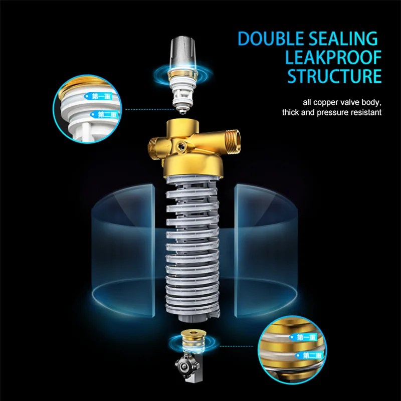 Reusable Whole House Water Filter System Pre-Filtration 304 Stainless Steel Pre Filter For Home Use