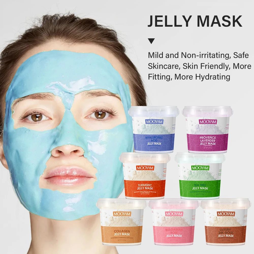 1L Lemon Jelly Mask Face Peel Off Moisturize Whitening MOOYAM 10 Flavors Jelly Clay Facial Clay Powder Jelly Mask