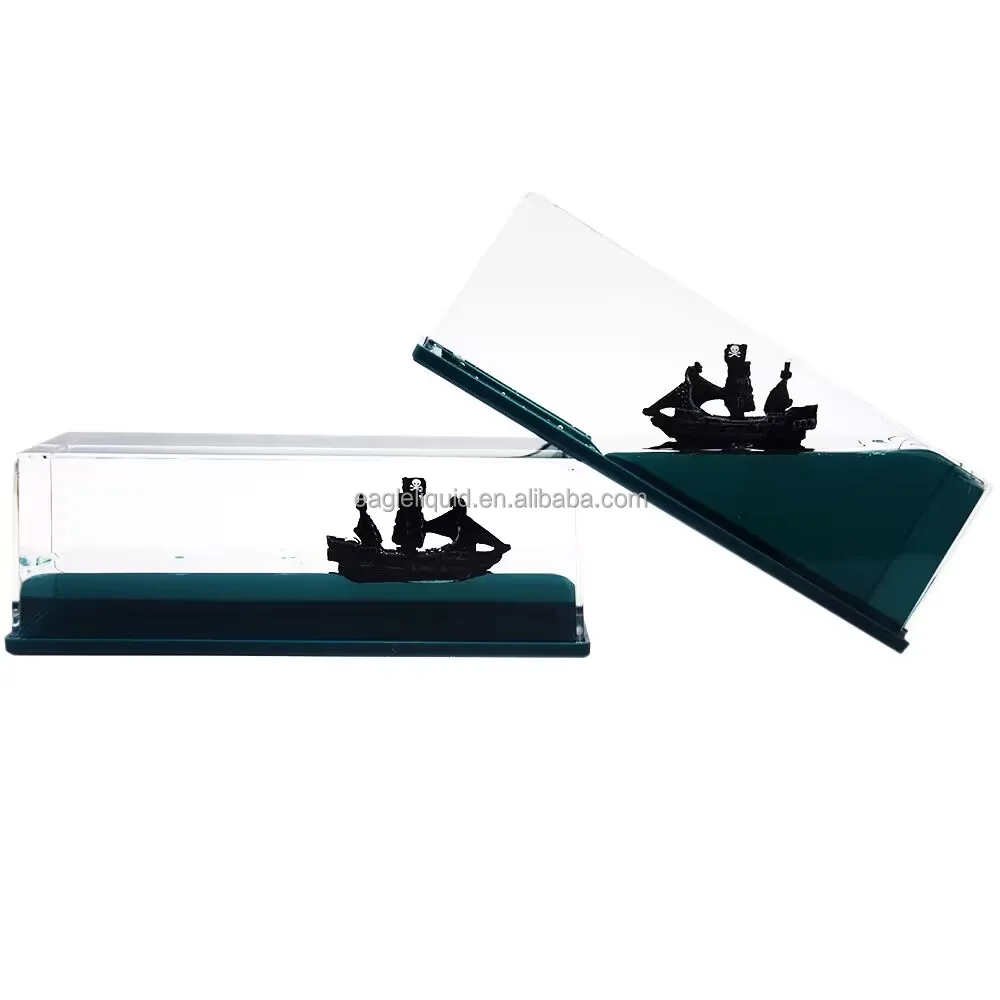 Floating Mini Black Water Ghost Pirate Ship Drift Bottle for Sale Unsinkable Cruise Ship Model Decoration Desk Toy Gifts