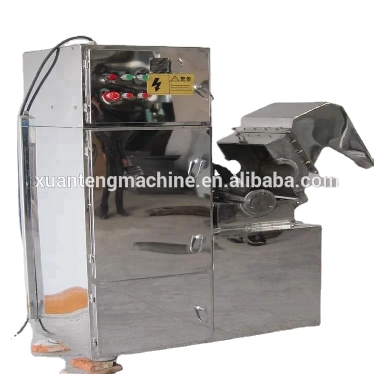 Vertical salt/sugar coarse crusher/pulverizer with dust removal collector