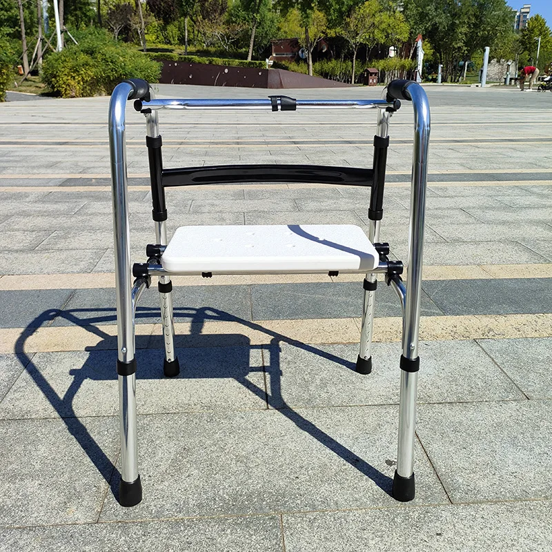Folding Adult Walker Disabled Elderly Adjustable Lightweight Disabled Walker with Wheels