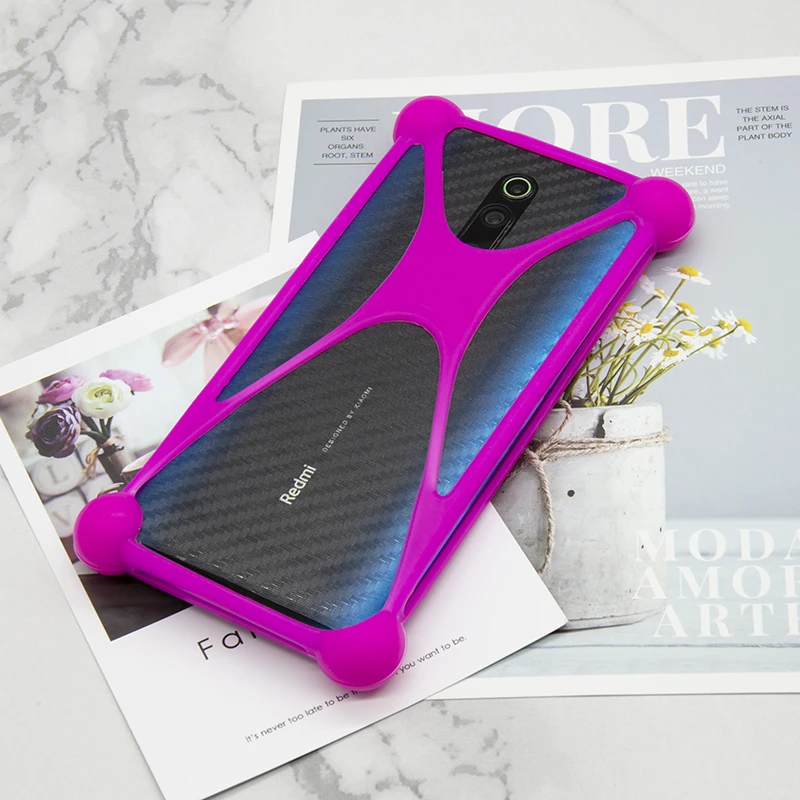 In Stock Universal Silicone Cell Phone Holder Case Cover With Folding Stand