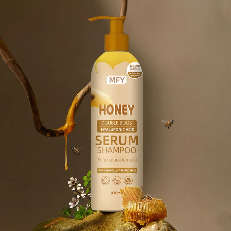 Sulfate and Paraben Free Shampoo with Hyaluronic Acid Keratin Honey Anti-Dandruff Oil Control Moisturizing Shampoo