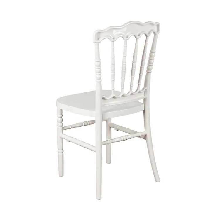 Wholesale Hot Sell  Dining Durable Stacking Chivari White Plastic Resin Restaurant Napoleon Chairs for Events Weddings Party